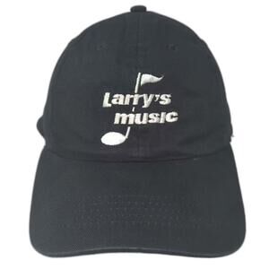 Dog Daze Larry's Music Note Baseball Cap Black White OS Adjustable Strapback
